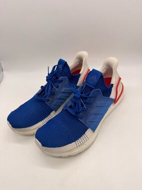 Adidas Mens Ultraboost 19 Blue White & Red Running Sneakers Shoes Size 13 EF1340